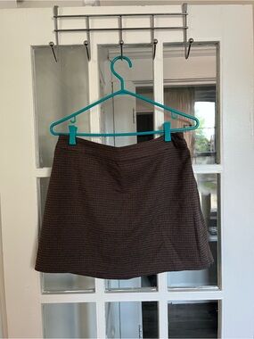 Abercrombie & Fitch Brown Plaid Mini Skort